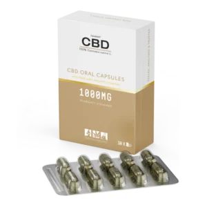 100% Cannabis Capsules (30 x 33mg Capsules) – 1000mg