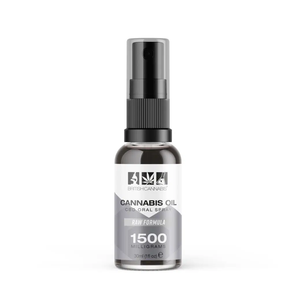 RAW Formula, 1500mg, 30ml, CBD Oral Spray from BRITISH CANNABIS.