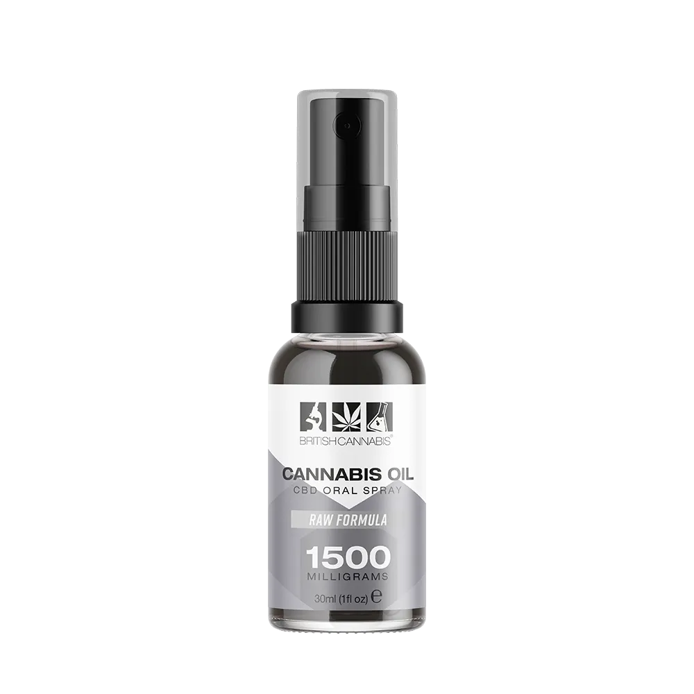 RAW Formula, 1500mg, 30ml, CBD Oral Spray from BRITISH CANNABIS.