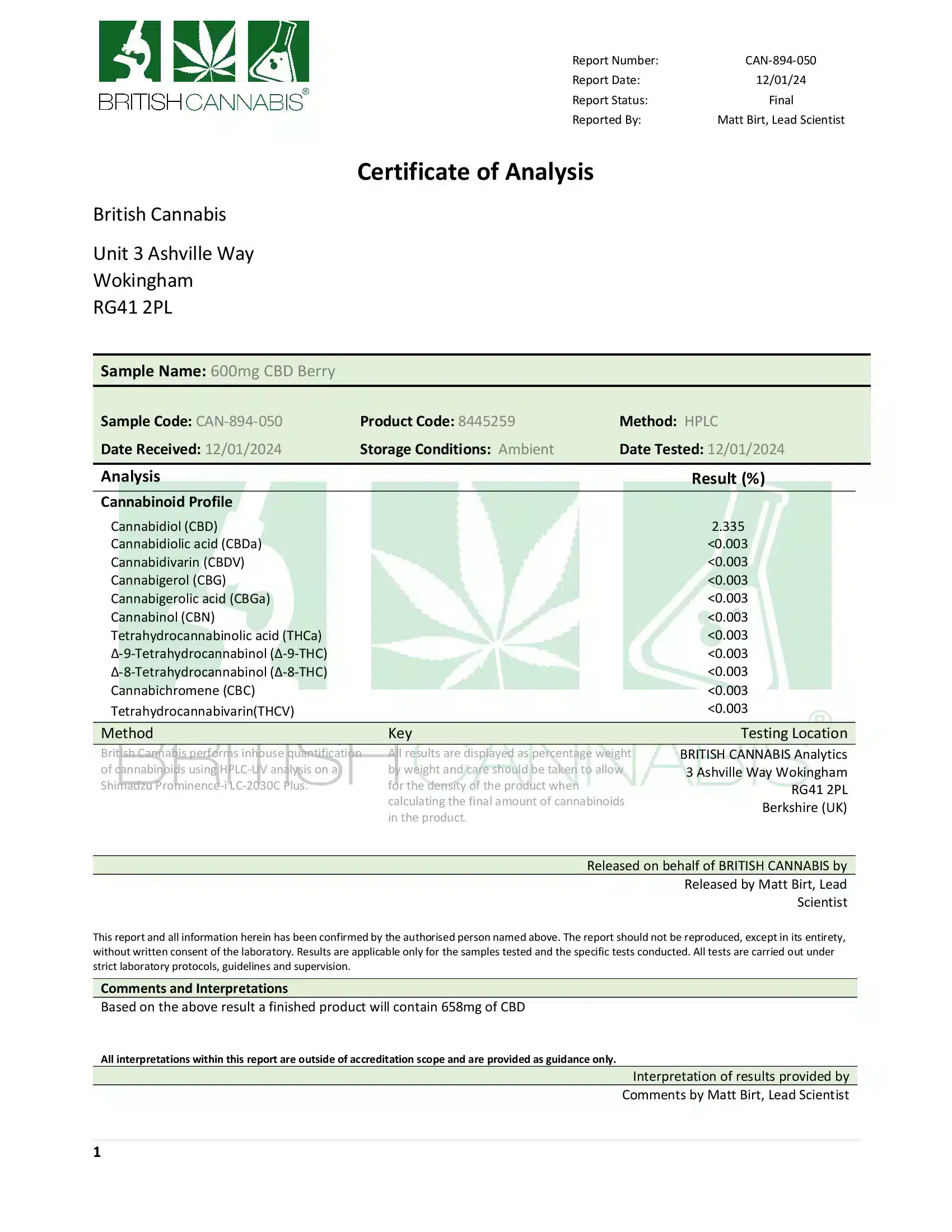 ACCESS CBD® Berry CBD Oil (30ml CBD Oil) - 600mg - Image 2