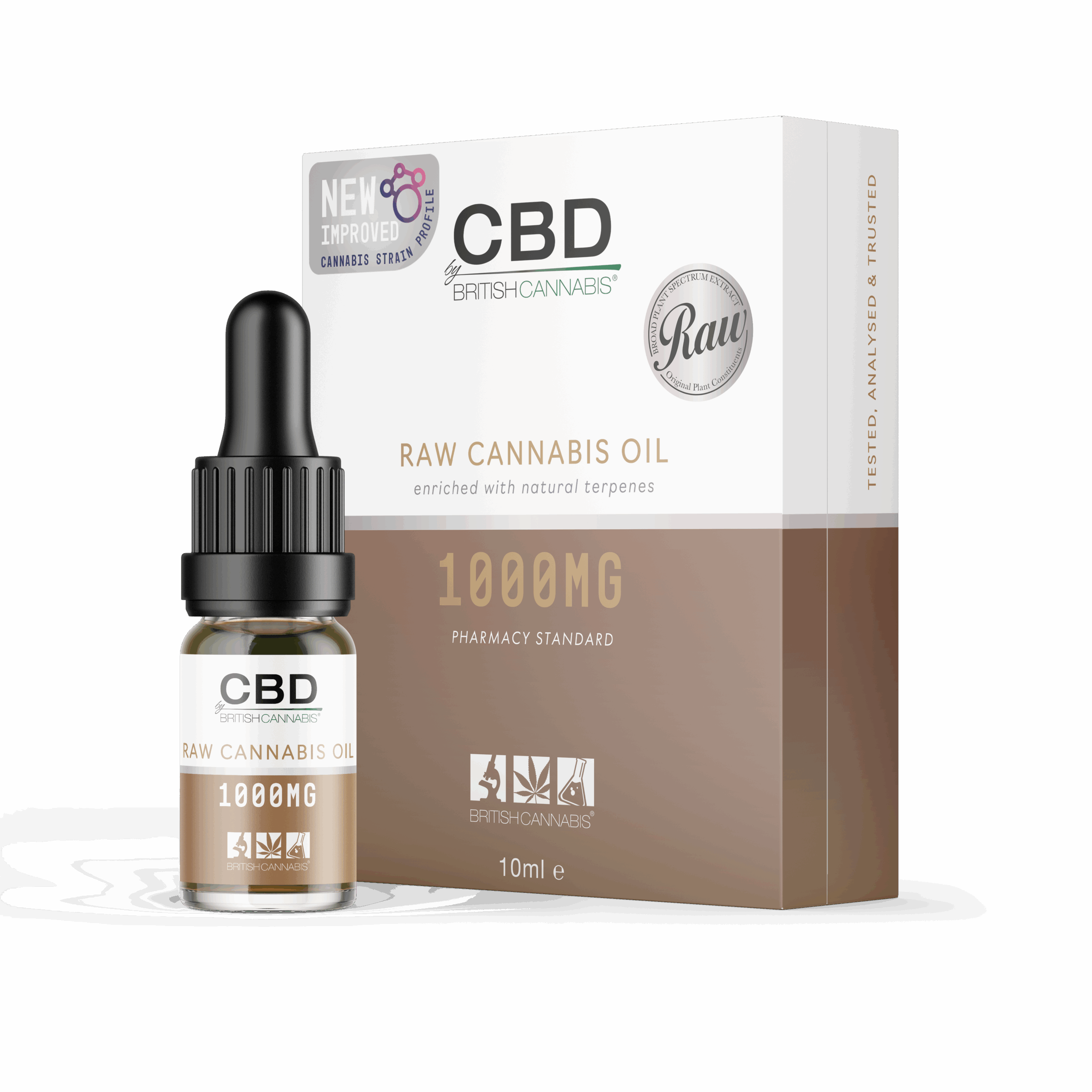 RAW 100% Cannabis Oil (10ml CBD Oral Dropper) - 1000mg
