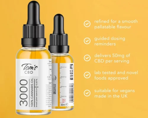 Toms CBD Oil 3000mg Refined UK Overview